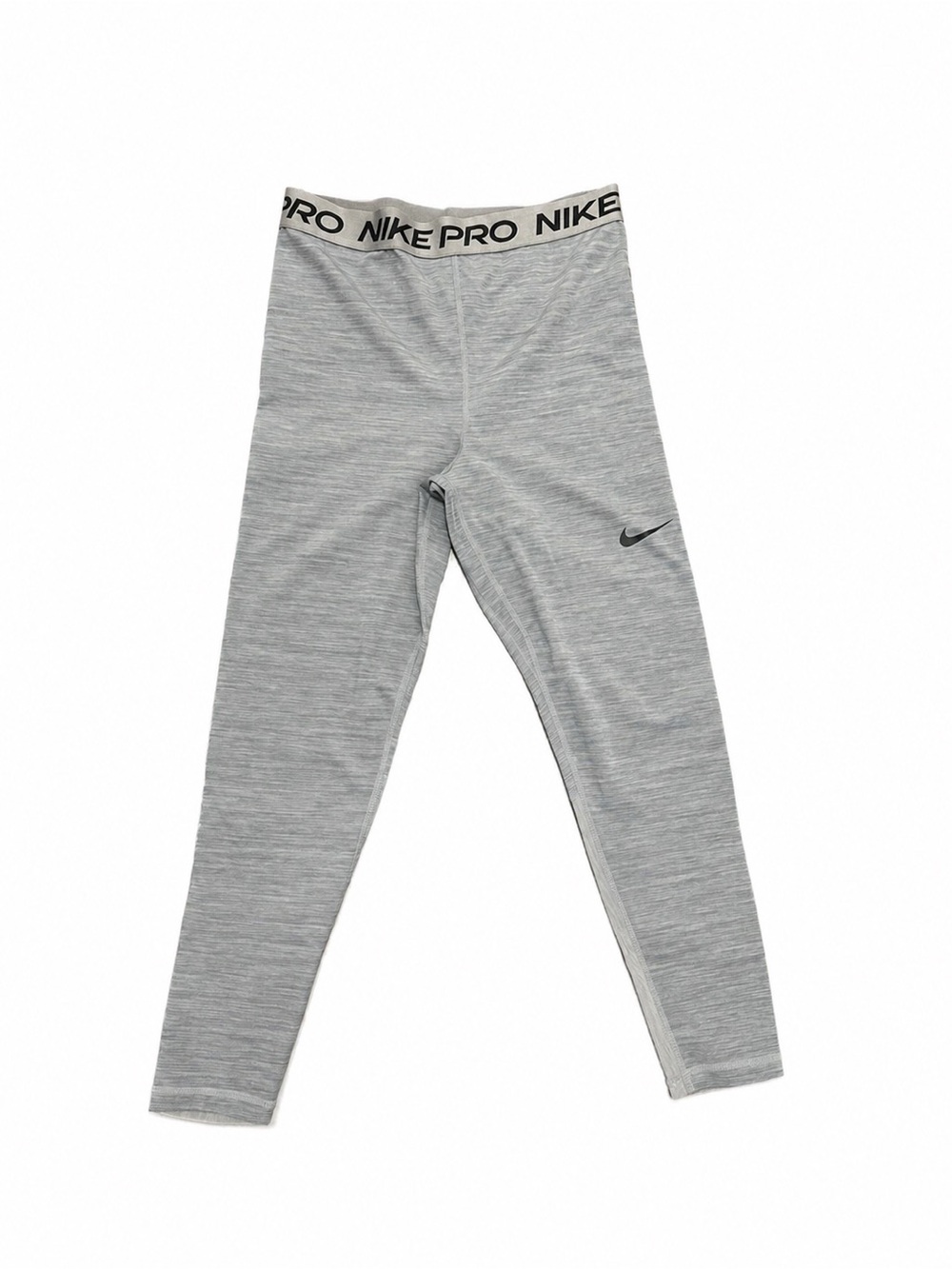 Nike Heather Gray Pro Leggings with Branded Waistband